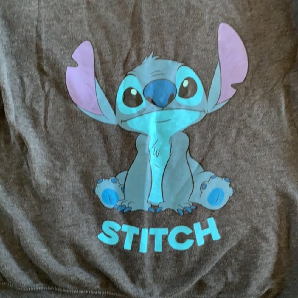 DISNEY ... STITCH  women’s or girl's lightweight sweatshirt sz XS dark gray - Picture 3 of 5